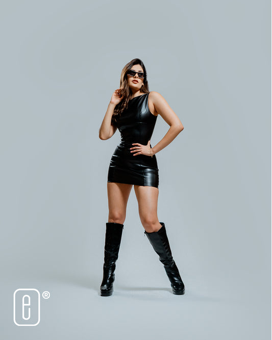 VESTIDO DE VINIL - V2752